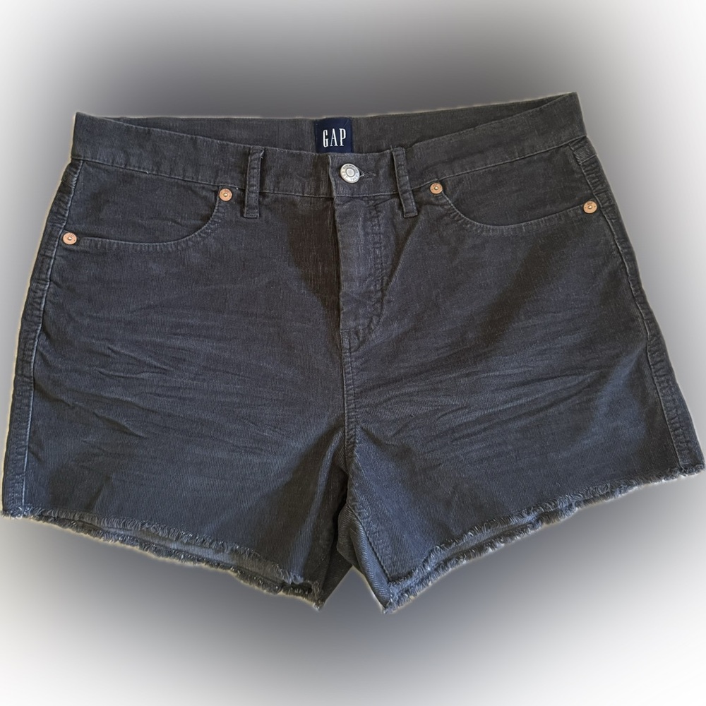 GAP Women's Charcoal Corduroy Shorts Stretch